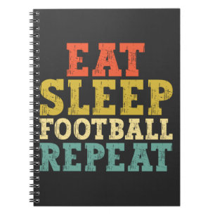 Football Lovers Eat Sleep Football Herhalen Notitieboek