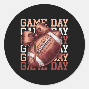 Football Lovers Game Day Seizoen Football Fan Mann Ronde Sticker