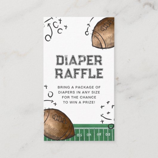 Football Luier Raffle Kaarten (Voorkant)