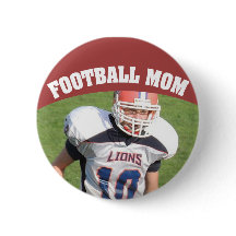 Football mam Aangepaste foto-Button