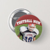 Football mam Aangepaste foto-Button Ronde Button 5,7 Cm (Voorkant /achterkant)