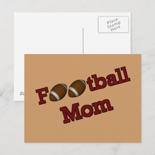 Football Mam Briefkaart (Voorkant / Achterkant)