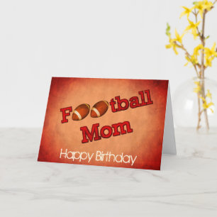 Football Mam Cute Birthday Kaart