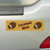 Football Mam Cute Bumpersticker (Op auto)