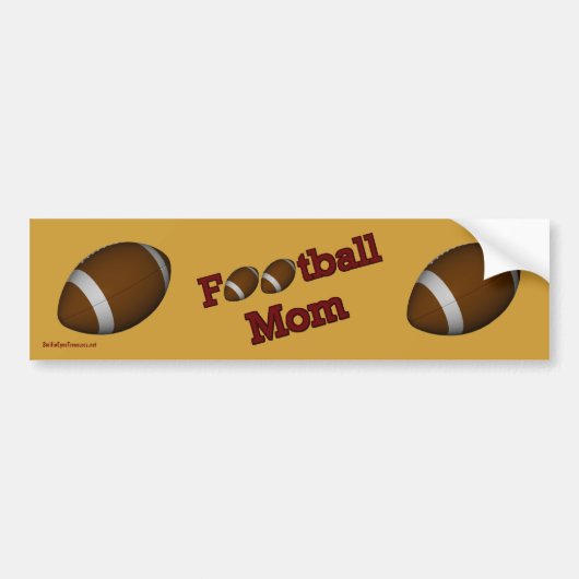 Football Mam Cute Bumpersticker (Voorkant)