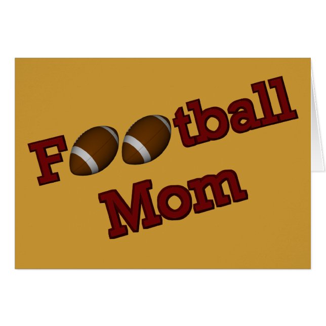 Football Mam Cute Card (Voorkant Horizontaal)