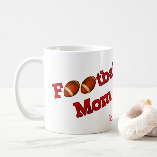Football Mam Cute Personalized Koffiemok (Met donut)