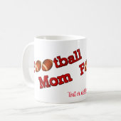 Football Mam Cute Personalized Koffiemok (Voorkant links)