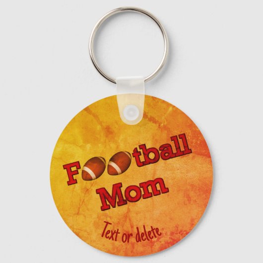 Football Mam Cute Personalized Sleutelhanger (Voorkant)