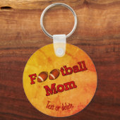 Football Mam Cute Personalized Sleutelhanger (Voorkant)