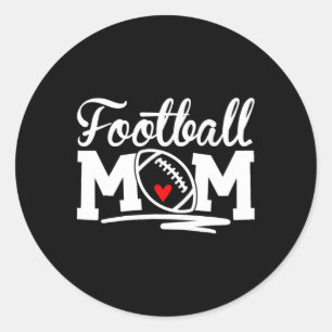 Football Mam Leopard Football Love Football Player Ronde Sticker