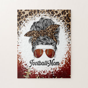 Football Mam Leopard Print Legpuzzel