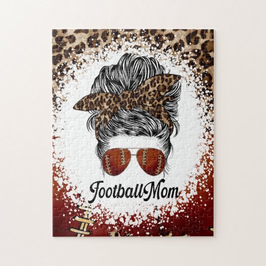 Football Mam Leopard Print Legpuzzel (Verticaal)