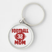 Football Mam Red Sleutelhanger (Voorkant)