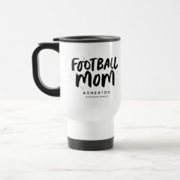 Football mam zwart-wit gepersonaliseerde foto reisbeker