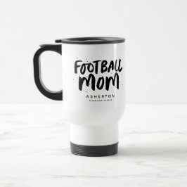 Football mam zwart-wit gepersonaliseerde foto reisbeker