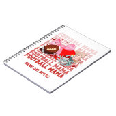 FOOTBALL MAMA Coquette Mom Spel Dag Notities Notitieboek (Linkerzijde)