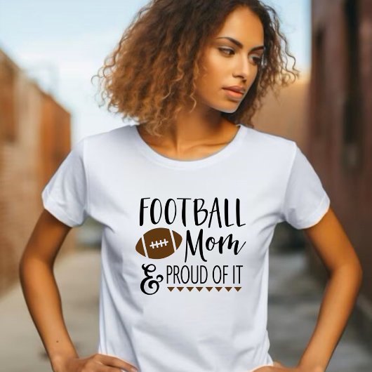 Football mama en daar trots op t-shirt