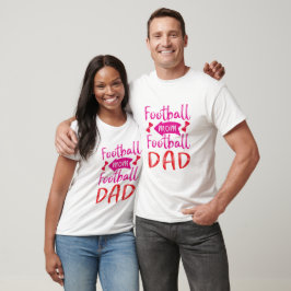 Football mama en papa t-shirt