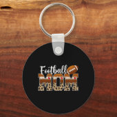 Football Mama Moeder Moeder Moederdag Juichende Jo Sleutelhanger (Voorkant)