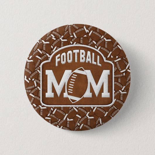 Football mama ronde button 5,7 cm (Voorkant)