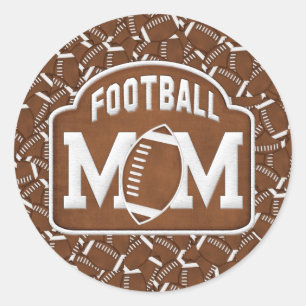 Football mama ronde sticker