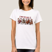 Football Mama Shirt Cheer Mom Spel Dag T-shirt Voe (Voorkant)