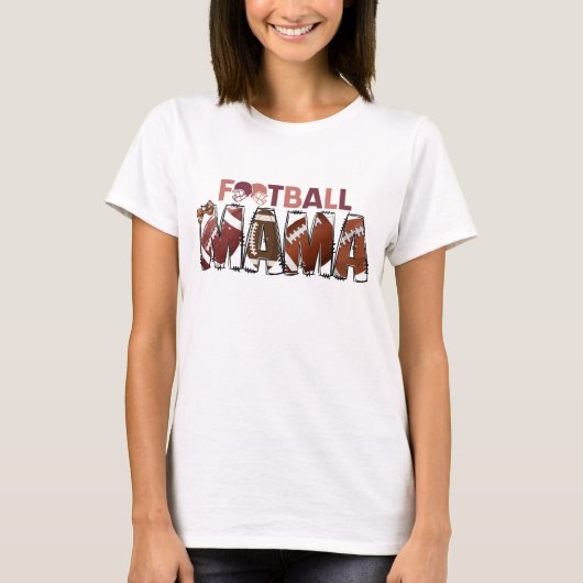 Football Mama Shirt Cheer Mom Spel Dag T-shirt Voe (Voorkant)