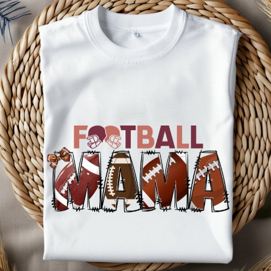 Football Mama Shirt Cheer Mom Spel Dag T-shirt Voe