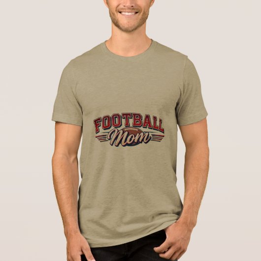 Football mama Tri-Blend shirt (Voorkant)