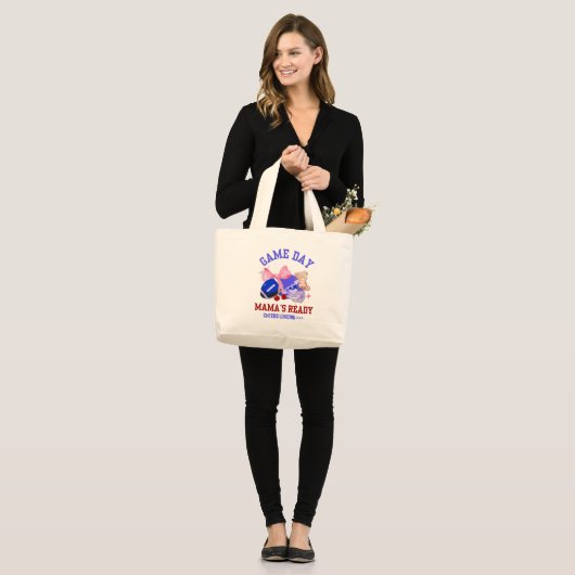 Football MAMA'S DAY MAMA'S READY Grote Tote Bag (Voorkant (model))