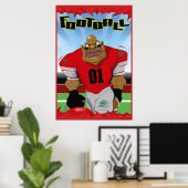 FOOTBALL MAN POSTER (Thuiskantoor)