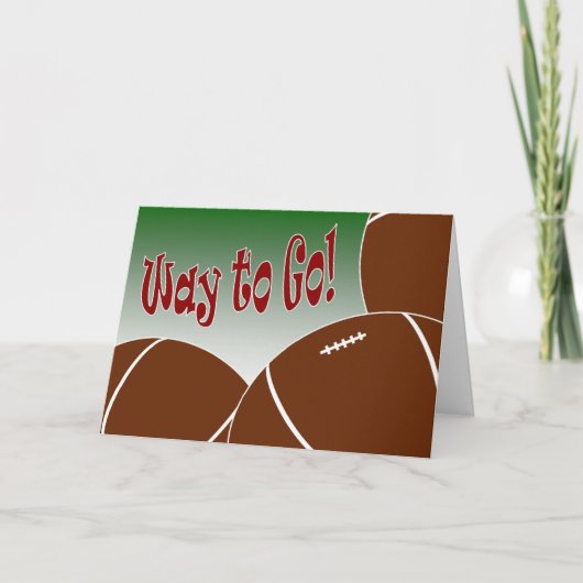 Football - Manier te gaan! Congrats! Geweldige! Kaart (Voorkant)