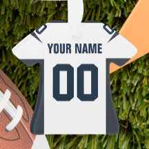 Football Marine, Rood & Wit Jersey Ornament