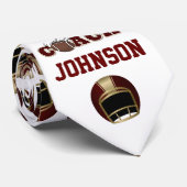 Football Maroon en Gold Coach Stropdas - SRF (Opgerold)