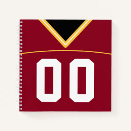 Football Maroon Jersey Notitieboek