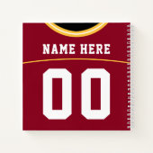  Football Maroon Jersey Notitieboek (Achterkant)