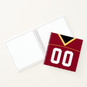  Football Maroon Jersey Notitieboek (Binnen)