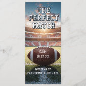 Football Match Sport liefhebbers spel dag bruiloft Menu (Voorkant)