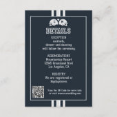 Football Match Sport Wedding Details QR Code Informatiekaartje (Voorkant)