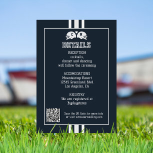 Football Match Sport Wedding Details QR Code Informatiekaartje