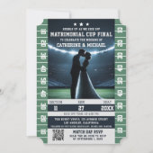 Football Match Ticket QR Code Trouwen met RSVP Kaart (Voorkant)