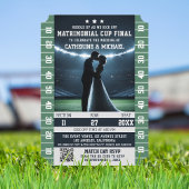Football Match Ticket QR Code Trouwen met RSVP Kaart