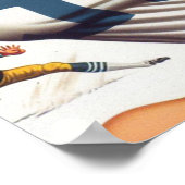  Football meisje illustratie Poster (Hoek)