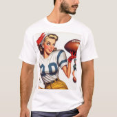  Football meisje illustratie T-shirt (Voorkant)