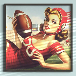 Football Meisje Poster