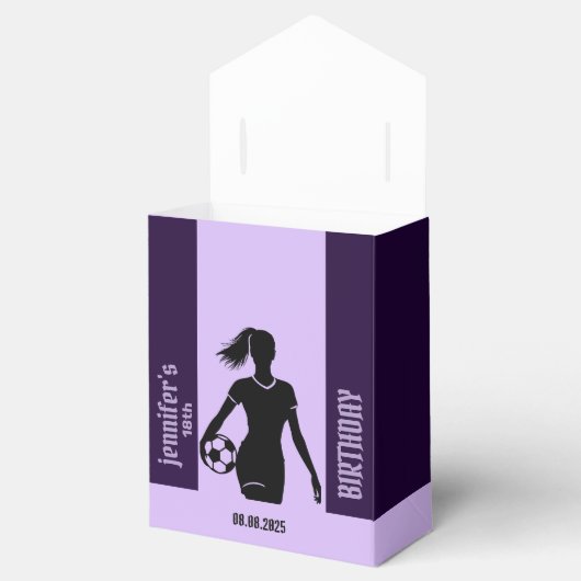 Football Meisje Speler, Football Meisje Verjaardag Bedankdoosjes (Geopend)