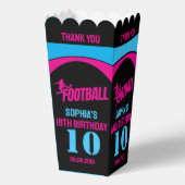 Football Meisje Speler, Football Verjaardag Meisje Bedankdoosjes (Achterkant)