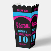 Football Meisje Speler, Football Verjaardag Meisje Bedankdoosjes (Voorkant)