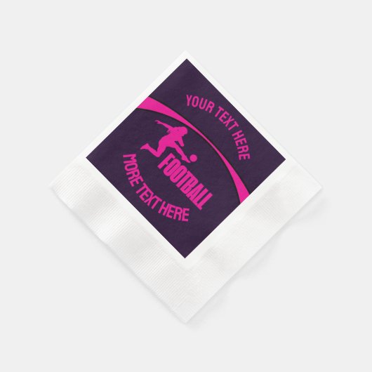 Football Meisje Speler, Team, Verjaardag Meisje Gi Servet (Hoek)